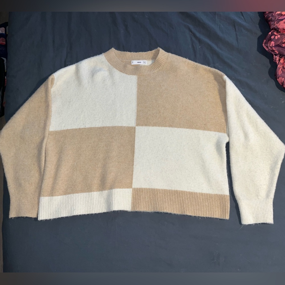 Mango Checkered Sweater